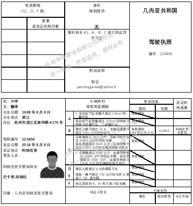 几内亚驾照翻译模板,杭州国外驾照翻译公司.png